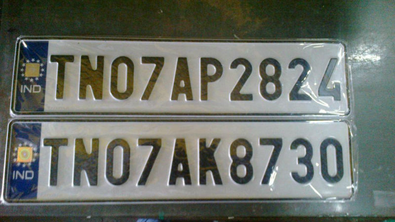 You can get these new number plates only at outlets authorized by the trans...